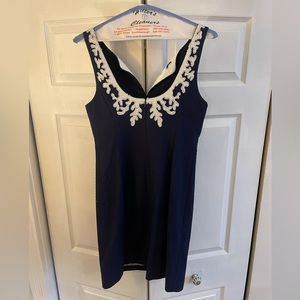 Lilly Pulitzer Beautiful Navy Blue Dress, Great Condition, Size 0.